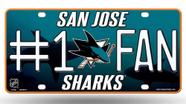 Etiqueta de matrícula Rico Industries NHL San Jose Sharks Etiqueta de matrícula Rico Industries NHL San Jose Sharks