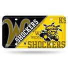 Etiqueta de metal da placa de licença NCAA Wichita State Shockers