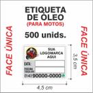 Etiqueta De Óleo Para Motos - 500 Unids. Vinil