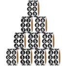 Etiqueta Glenmal, 5000 peças, adesivos numéricos, 0,5", redondos, 10 rolos
