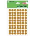 Etiqueta manual redonda n13 420 un dourado Colacril