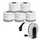 Etiqueta MarkDomain DK-2205 6 rolos 62 mm x 30,5 m brancos