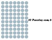 Etiqueta Multiuso Bolinha Colacril Prata - Kit c/10 60 Fls