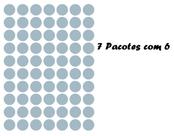 Etiqueta Multiuso Bolinha Colacril Prata - Kit c/7 42 Fls