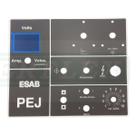 Etiqueta para painel frontal pej 0902936 esab