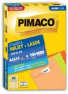 Etiqueta pimaco a4348 17,0 x 31,0 com 100 fls 96 etiq. p/ folha