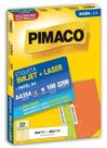 Etiqueta pimaco a4354 25,4 x 99,0 com 100 fls 22 etiq. p/ folha