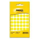 Etiqueta Pimaco TP 12 Redonda Amarela com 210 unidades