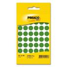 Etiqueta Pimaco TP 12 Redonda Verde com 210 unidades