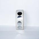 Etiqueta Prateada, Corte Liso 2x2cm P/ Chancela Rolo 100 Uni