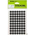 Etiqueta redonda preta 13mm. c/420 etiq cartela - Colacril