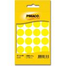 Etiqueta Redonda TP-19 Amarela 19 MM - Cartela com 200 Unidades