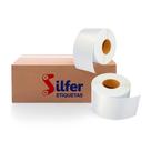 Etiqueta Térmica Adesiva Contínua 60mm x 30m Branca (Caixa com 27 Rolos) - Silfer Etiqueta Térmica Adesiva Contínua 60mm x 30m Branca (Caixa com 27 Rolos) - Silfer