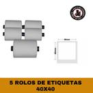 Etiqueta Térmica Para Impressora Não Fiscal 40x40 - 5 Rolos