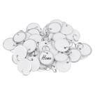 Etiqueta Uniclife 50 Unidades com Argolas, Etiquetas Redondas de 2,5 cm Etiqueta Uniclife 50 Unidades com Argolas, Etiquetas Redondas de 2,5 cm