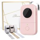 Etiquetadora Phomemo D30 com etiqueta adesiva de 3 rolos rosa