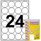 Etiquetas Adesiva Imprimaster Carta Redonda 42,33mm 24 Etiquetas CX 100 Fls