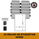 Etiquetas Adesivas 40x60 para Mini Impressora - 10 Rolos