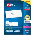 Etiquetas de endereço Avery Easy Peel Sure Feed 1,3 x 4 cm 1400