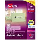 Etiquetas de endereço Avery Printable 1x4cm Matte Clear 1000 unidades