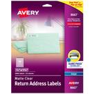 Etiquetas de endereço de devolução Avery 08667 Matte Clear 2000 Units
