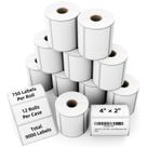 Etiquetas de Envio Labelchoice 9000 (4x2cm) - Impressão Térmica Direta - Pacote com 12