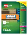 Etiquetas de identificação Avery Durable White Cover Up para impressora a laser