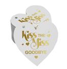 Etiquetas de Papel Foil "Kiss The Miss Goodbye" para Festa de Noiva - Inkdotpot