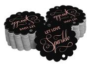Etiquetas de Papel Foil para Lembranças de Casamento "Let Love Sparkle" - Inkdotpot