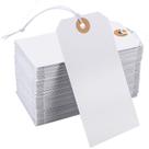 Etiquetas de papel Prudiut 200, pacote 12x6 cm, brancas com barbante