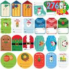 Etiquetas de presente de Natal e adesivos Joy Bang 276 unidades com 69 padrões Etiquetas de presente de Natal e adesivos Joy Bang 276 unidades com 69 padrões