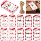 Etiquetas de presente de Natal Fullhawl de 80 peças com barbante, 5x9 cm