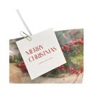 Etiquetas De Presente De Natal Vermelhas 100pcs Etiquetas Brancas Em Caligrafia Feliz Natal Em
