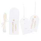 Etiquetas de presente Merry Market Letterpress Gold Foil Birthday Set 25