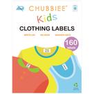 Etiquetas de roupas Chubbiee All Purpose No-Iron Kids, pacote 160 Etiquetas de roupas Chubbiee All Purpose No-Iron Kids, pacote 160