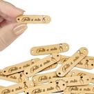 Etiquetas Feito A Mao Retangular 4x1 Cm - 50 Und