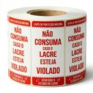 Etiquetas Lacre De Segurança Delivery Ifood Alimentos Vermelho Não Aceitar Com O Lacre Violado 1000un
