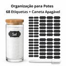 Etiquetas Organizadoras Kit com 68 Unidades E Caneta Apagável Brinde