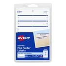 Etiquetas para pastas de arquivos Avery Easy Peel White/Blue 252 Labels