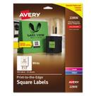 Etiquetas permanentes quadradas Avery 22806 5 cm x 5 cm, pacote com 300
