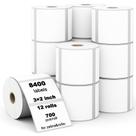 Etiquetas Térmicas Diretas Labelebal (8400 unidades/12 rolos) - 3x2cm