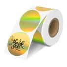 Etiquetas Térmicas JOYIT Holográficas Douradas - 2" - 500 Unidades Redondas