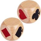 Euchre Cube Double Trump Marker Dice, madeira de tamanho grande