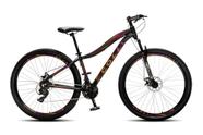 Eudora em Alumínio Quadro Rebaixado (15,5), Alavancas EZ-FIRE STEF500 SHIMANO, Aro 29 Aero, 36 Raias, Freios a Disco Dianteiro e Traseiro, Câmbio Traseiro SHIMANO TOURNEY TY300 21V