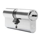 Euro Cilindro de Segurança 90mm F90AD Multiponto Latão Cromado 5 Chaves Fortezza