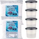 Evita Mofo Cloreto de Cálcio Elimina Umidade Ambientes Fechados 2Kg com 4 Potes Desumidificadores