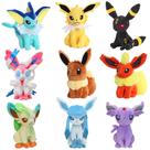 Evoluções do Eevee - Pelúcias de Pokémon - Espeon, Umbreon, Flareon, Sylveon, Vaporeon, Jolteon, Leafeon, Glaceon Evoluções do Eevee - Pelúcias de Pokémon - Espeon, Umbreon, Flareon, Sylveon, Vaporeon, Jolteon, Leafeon, Glaceon
