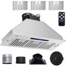 Exaustor VEVOR Insert 900CFM 4 velocidades 90 cm em aço inoxidável