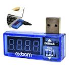 Exbom UTS-S2 testador de voltagem E amperagem para porta USB