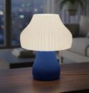Exclusiva Luminária Cogumelo Iluminação Decoração de Led Moderna Ondulada 127v Azul